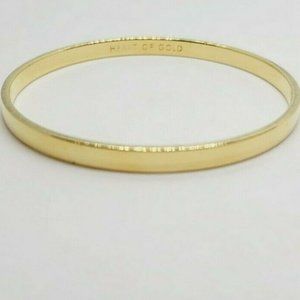 Kate Spade New York Heart Of Gold Idiom Bangle Bracelet Gold Tone NWOT